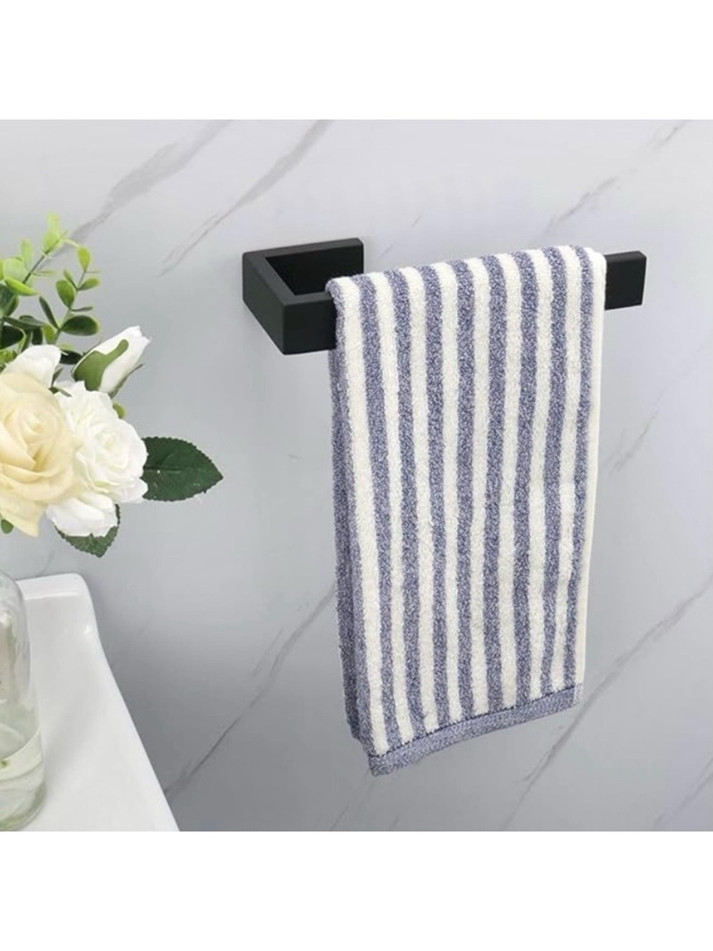 🎁 2 Towel Bars for Hand Towels - Black Modern Metal Matte 9” NWT